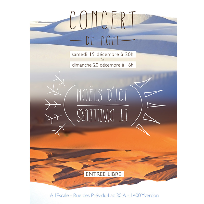 Flyer d'un concert de Noël